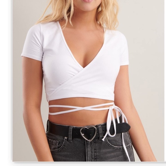 Garage Crop Wrap Top - Picture 1 of 2